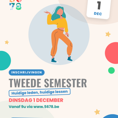 5678 inschrijvingen tweede semester huidige lessen